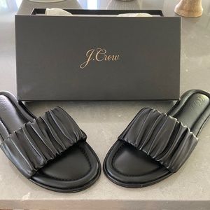 BRAND NEW jcrew black sandal slides SIZE 9.5